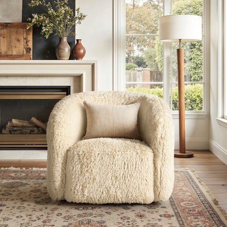 Swivel Arm Chair - New Zealand Wool Colt