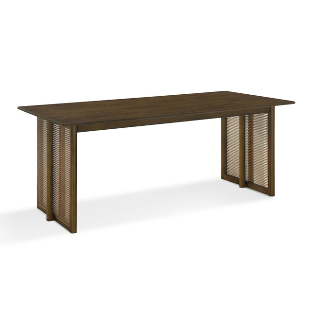 rattan wood dining table -