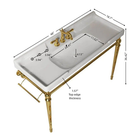 Wall Mounted Bathroom Console Sink - OROA