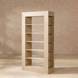 Ellis Open Back Wood Display Shelf, Brushed White Reclaimed Pine - OROA Online Furniture