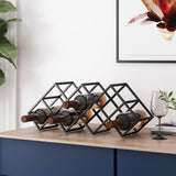 Industrial Tabletop Wine Rack - 7 Bottle Holders - OROA