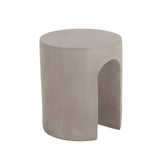 Outdoor Round U-Shape Side Table Light Grey