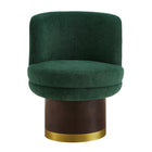 Round Swivel Accent Chair With Curved Backrest - Fall