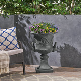 MGO Garden Urn Planter Black
