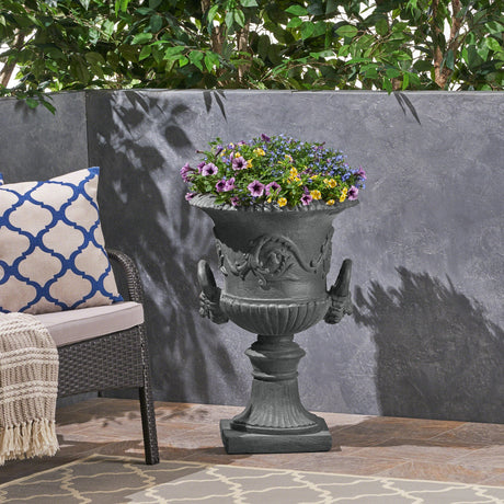 MGO Garden Urn Planter Black