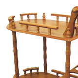 Wooden 2-Tier Wine Table with Oak Finish - OROA Online Furniture