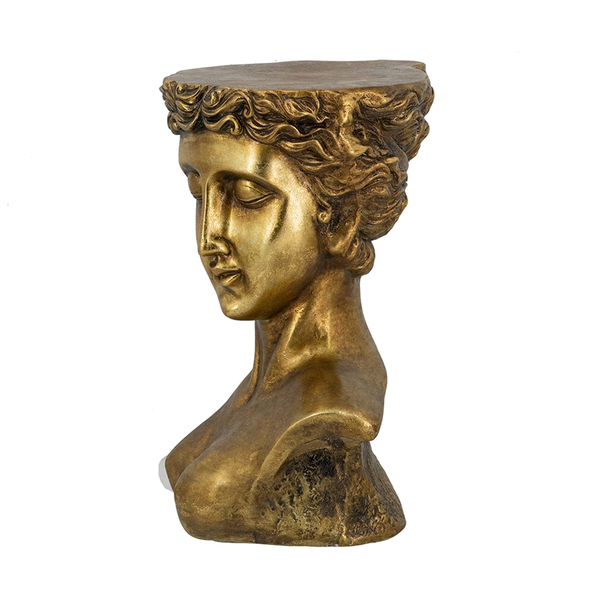 Gold Grecian Bust Side Table