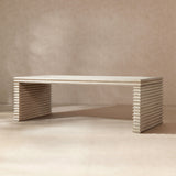 Geometric Waterfall Dining Table -  Reclaimed Wood - OROA