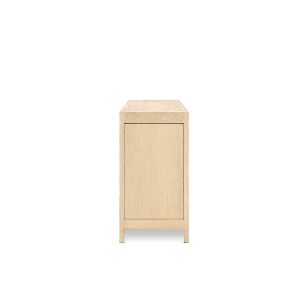 Alden Reclaimed Pine Lattice 4-Door Cabinet, Brushed White - OROA Online Furniture