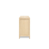 Alden Reclaimed Pine Lattice 4-Door Cabinet, Brushed White - OROA Online Furniture