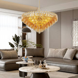 Extra Large 14-Light Gold Modern Round Chandelier