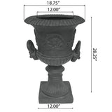 MGO Garden Urn Planter Black