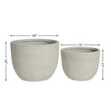 Round Concrete Planter (S/2)