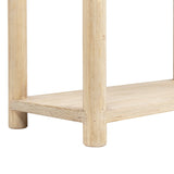Milo Cerused Reclaimed Pine Console Table with Lower Shelf, Light Natural - OROA Online Furniture