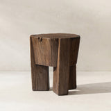 Brown Sculptural Wood Accent Table by Catchy – OROA