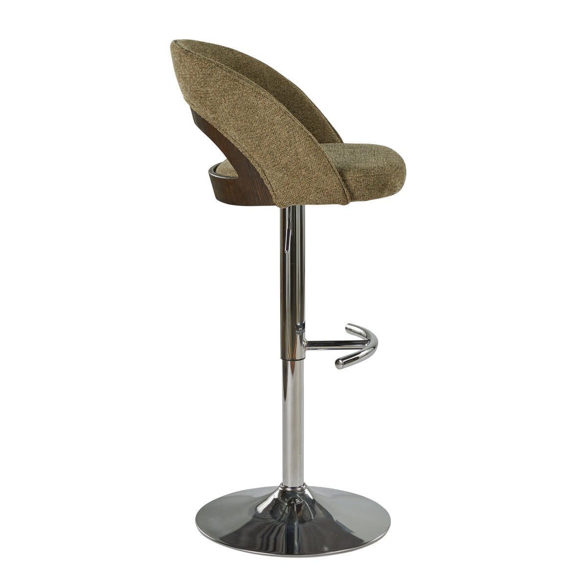 Sage Green Walnut Adjustable Swivel Bar Stools Set of 2 – OROA, view 4