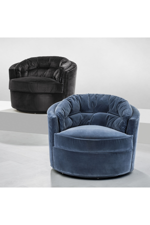 Black Velvet Swivel Chair | Eichholtz Recla | Oroatrade.com