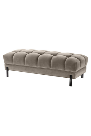 Greige Tufted Upholstered Bench | Eichholtz Sienna | OROA.com