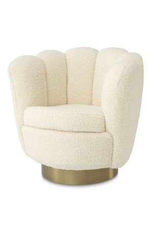 Cream Scalloped Swivel Chair | Eichholtz Mirage | Oroa.com