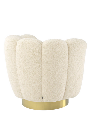Cream Scalloped Swivel Chair | Eichholtz Mirage | Oroa.com