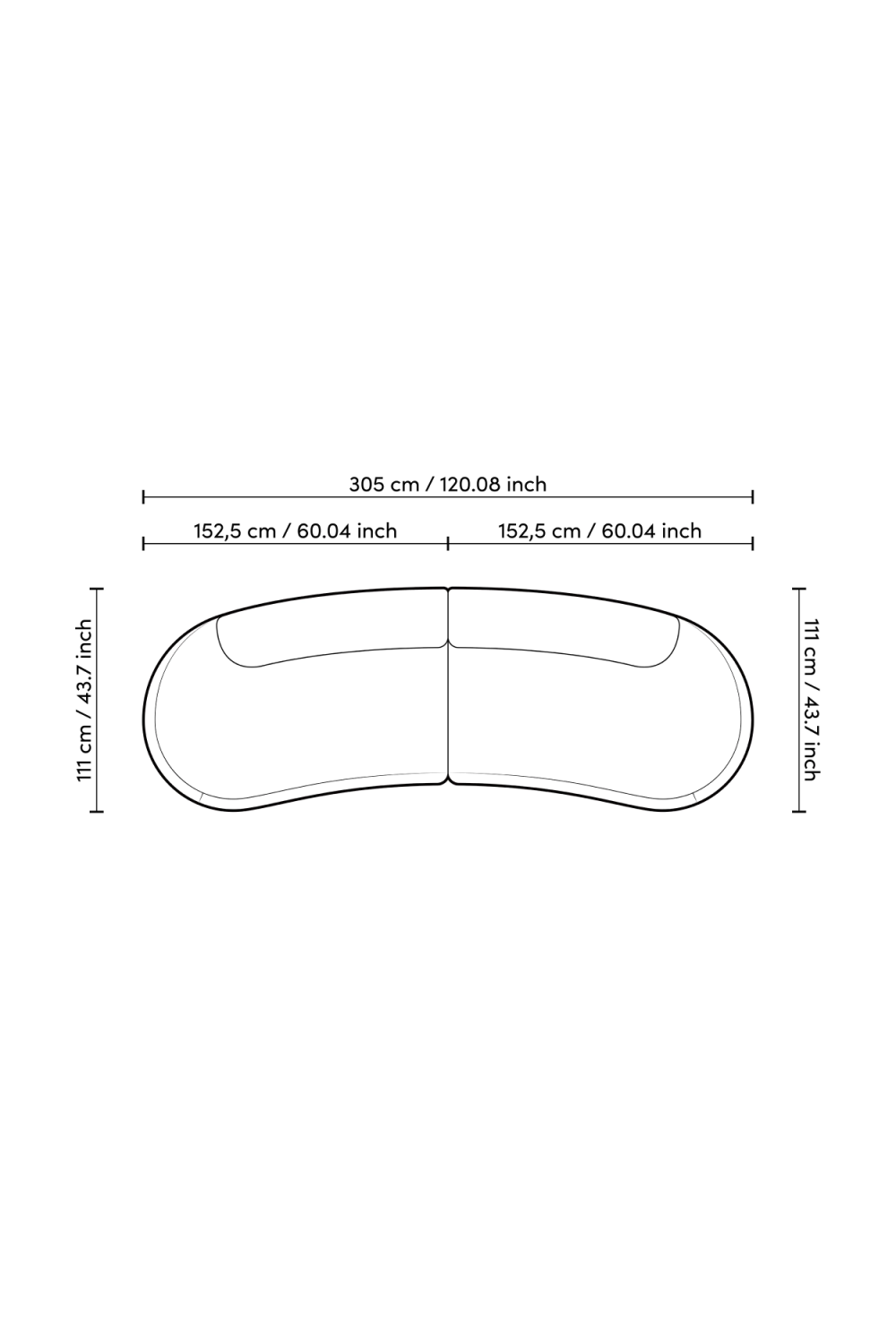 Curved Modern Sofa Small | Eichholtz Björn | Oroa.com