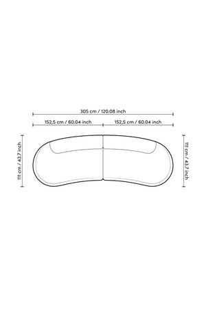 Curved Modern Sofa Small | Eichholtz Björn | Oroa.com