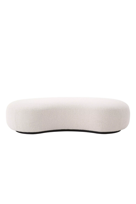 Bouclé Cream Curve Bench | Eichholtz Björn | Oroa.com