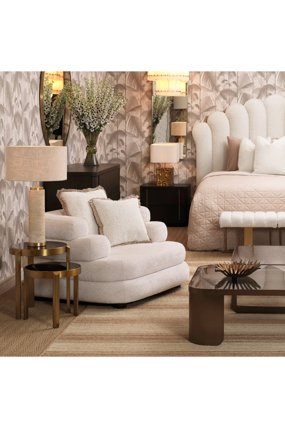 White Layered Lounge Chair | Eichholtz Malaga | Oroa.com