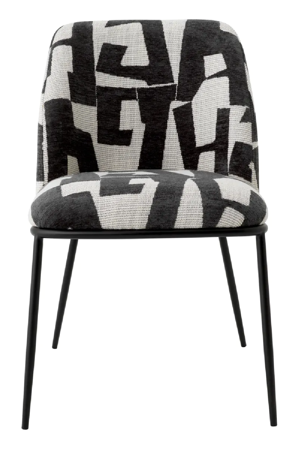 Printed Black Fabric Dining Chair | Eichholtz Caleb | Oroa.com
