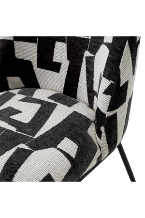 Printed Black Fabric Dining Chair | Eichholtz Caleb | Oroa.com