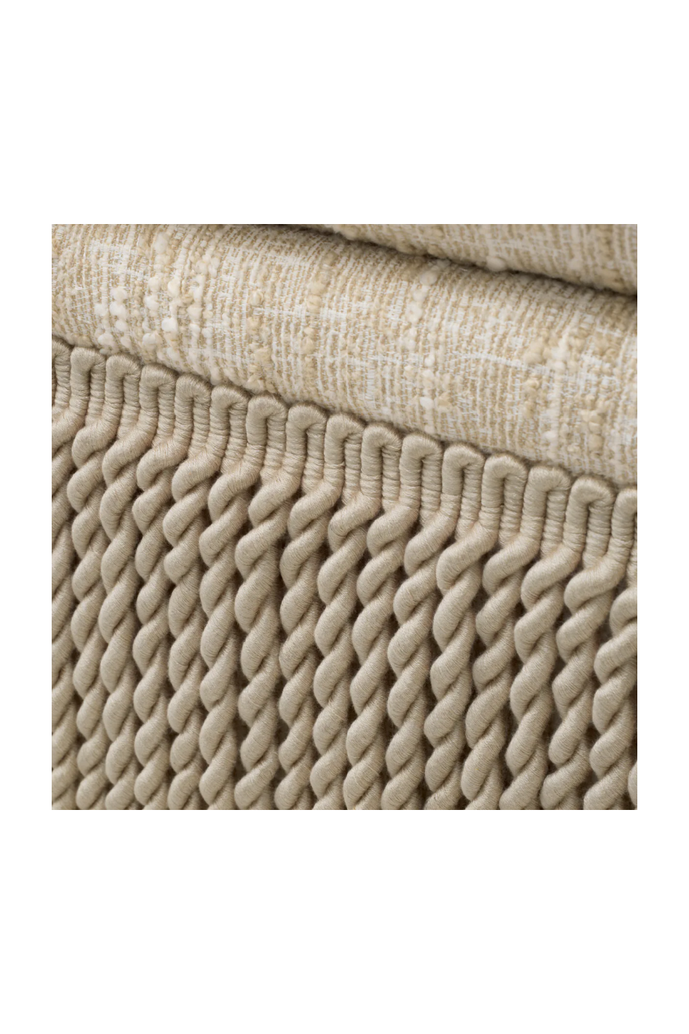 Cream Boucle Tufted Fringe Stool | Eichholtz Dorantes | Oroatrade.com