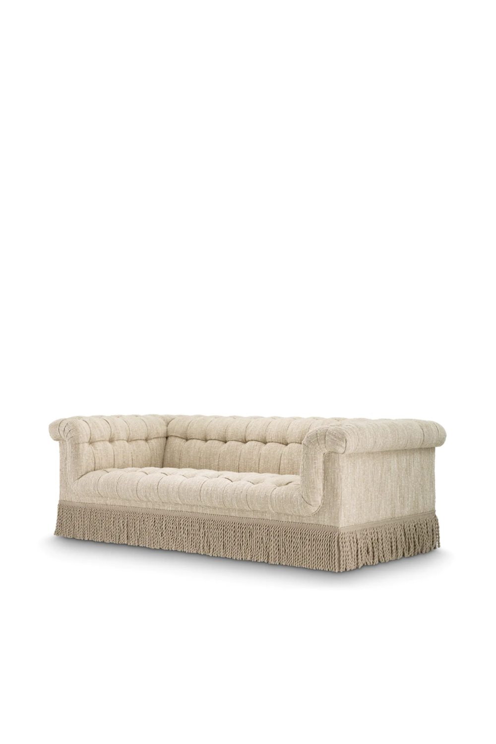 Cream Boucle Tufted Fringe Sofa | Eichholtz Dorantes | Oroatrade.com