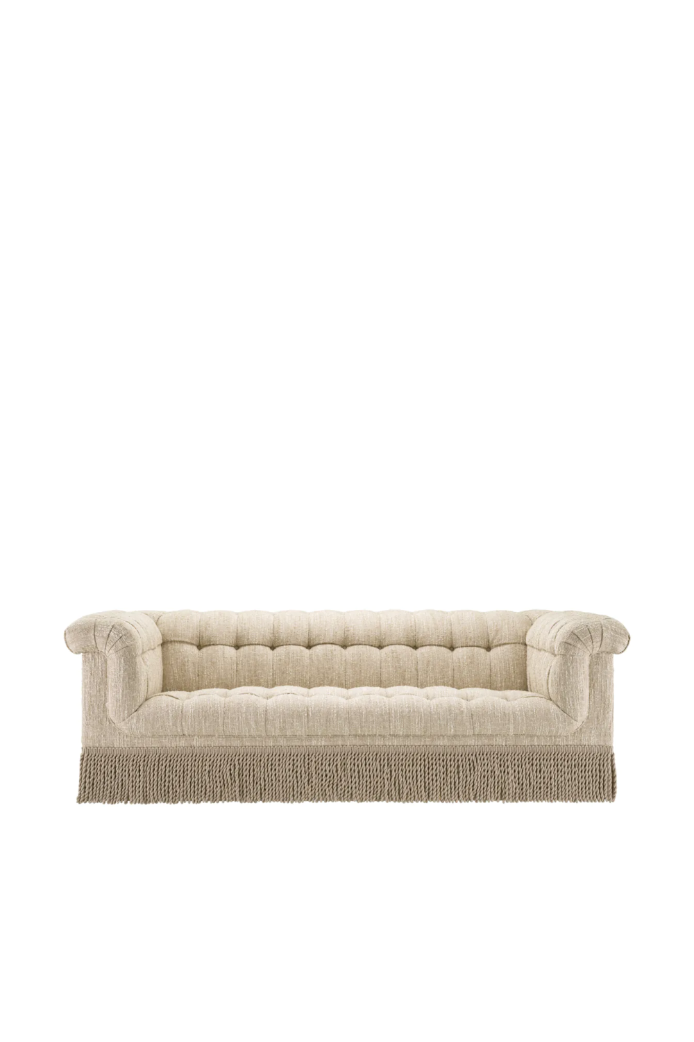 Cream Boucle Tufted Fringe Sofa | Eichholtz Dorantes | Oroatrade.com