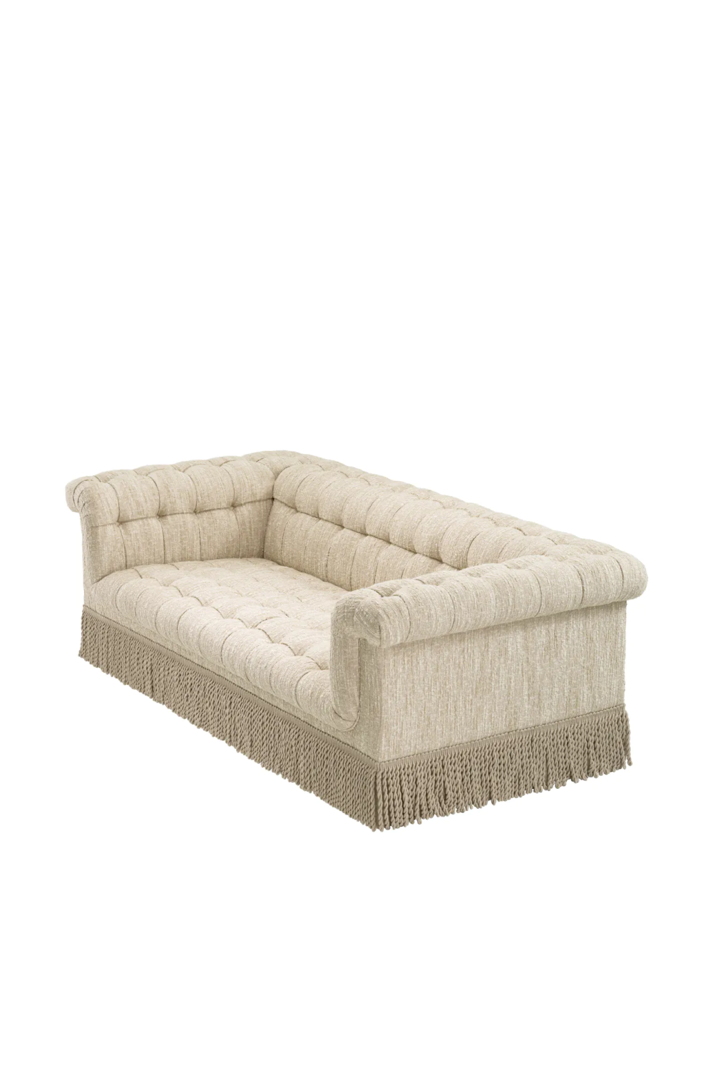 Cream Boucle Tufted Fringe Sofa | Eichholtz Dorantes | Oroatrade.com