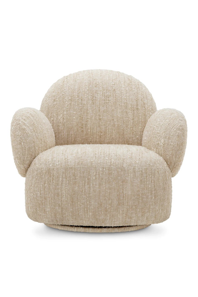 Bouclé Cream Swivel Chair | Eichholtz Madrone | Oroa.com