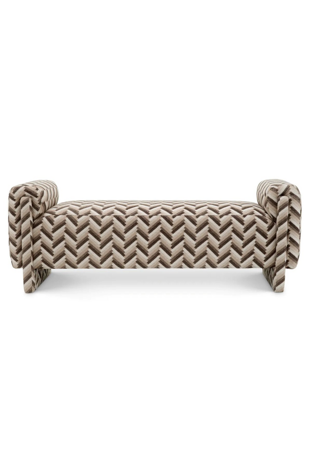 Chevron Brown Bench | Eichholtz Del Vale | Oroa.com