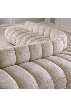 Beige Channeled Curved Sofa | Eichholtz Alison | Oroa.com