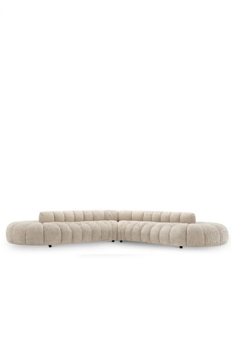 Beige Channeled Curved Sofa | Eichholtz Alison | Oroa.com