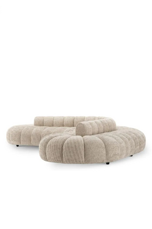 Beige Channeled Curved Sofa | Eichholtz Alison | Oroa.com
