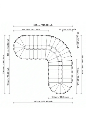 Beige Channeled Curved Sofa | Eichholtz Alison | Oroa.com
