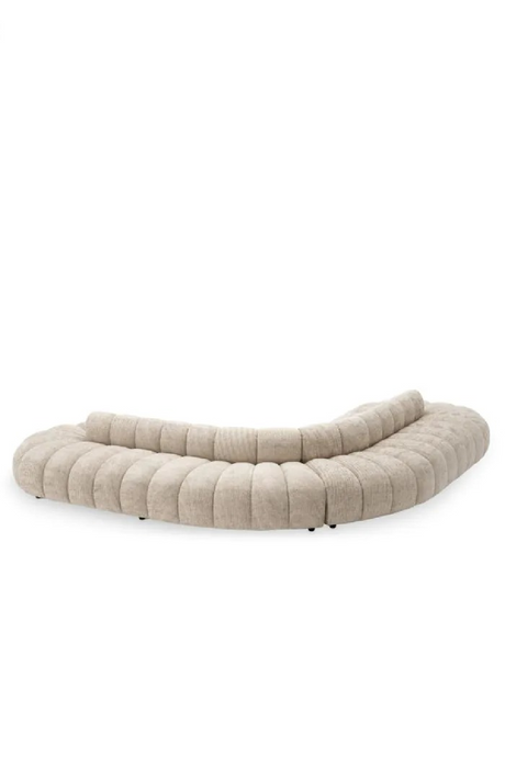 Beige Channeled Curved Sofa | Eichholtz Alison | Oroa.com