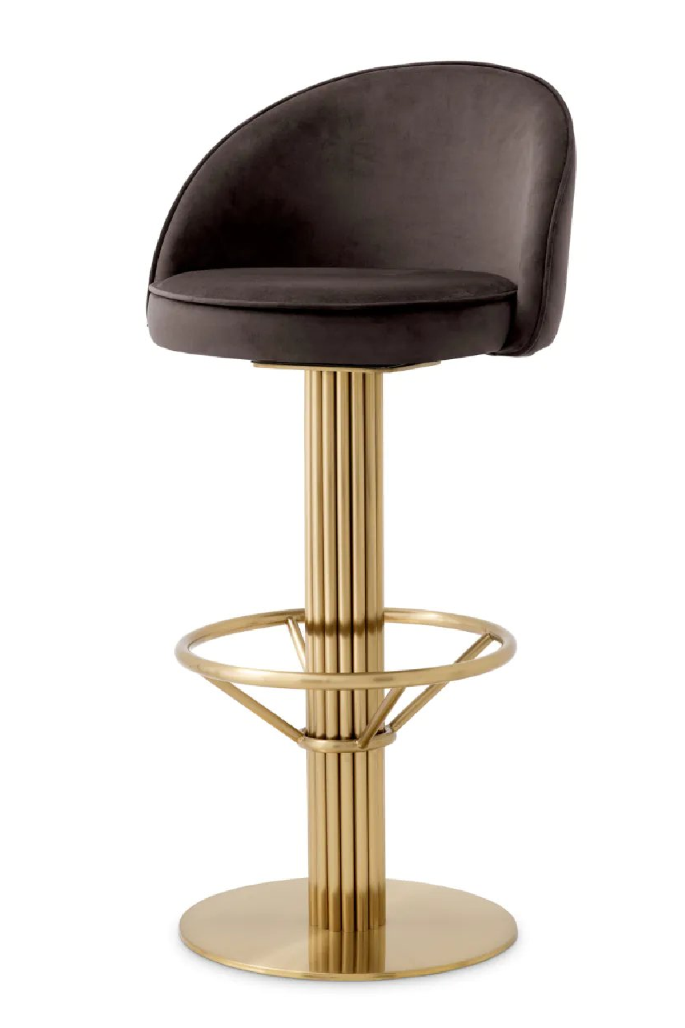 Gray Velvet Bar Stool | Eichholtz Dorland | Oroa.com