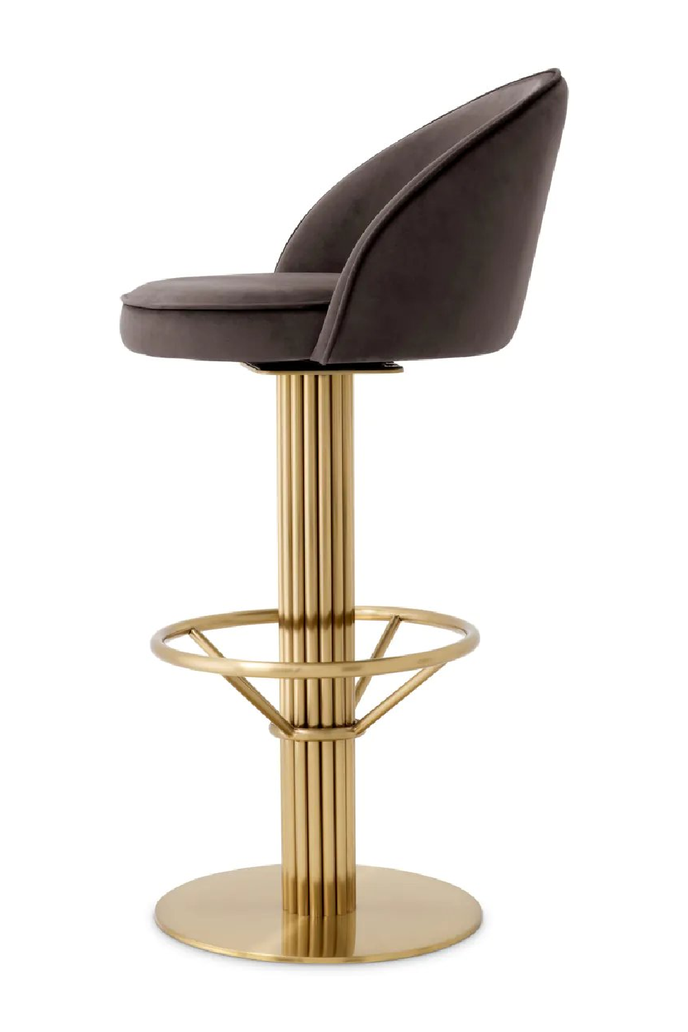 Gray Velvet Bar Stool | Eichholtz Dorland | Oroa.com