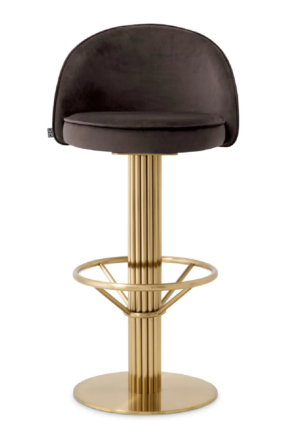 Gray Velvet Bar Stool | Eichholtz Dorland | Oroa.com