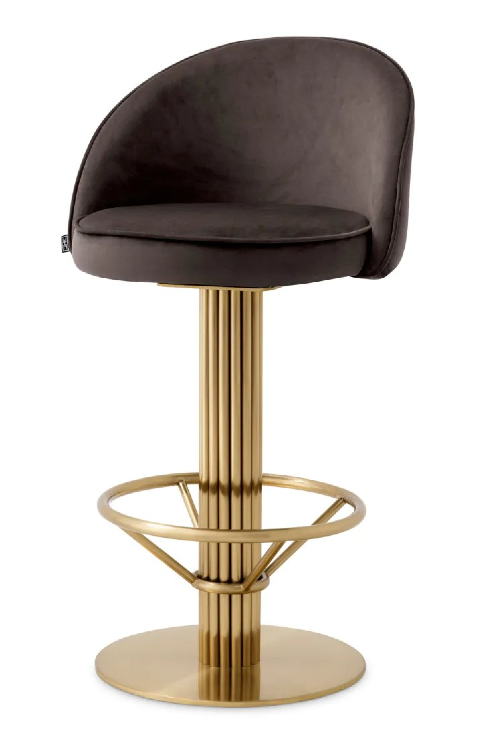 Gray Velvet Counter Stool | Eichholtz Dorland | Oroa.com