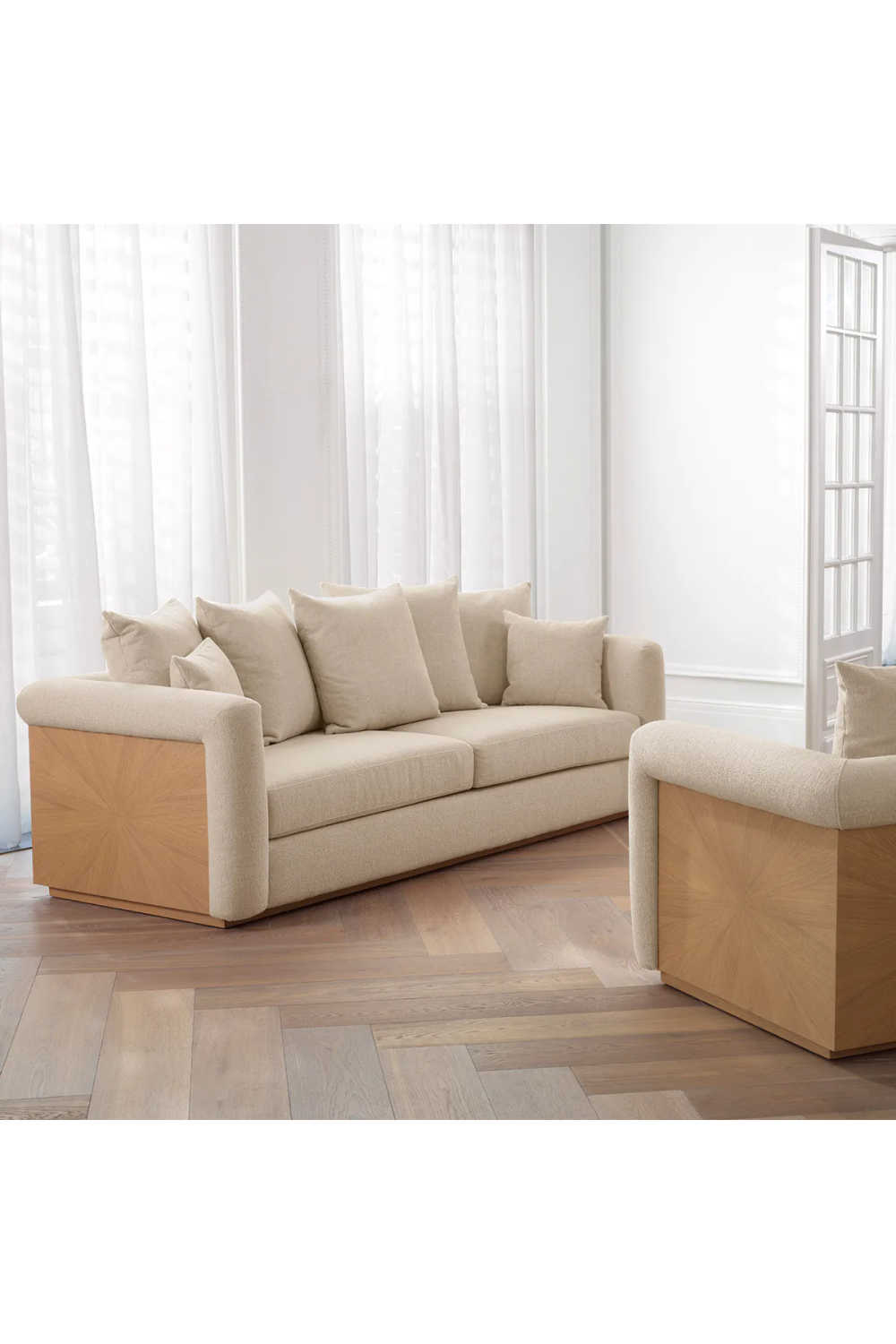 Ecru Fabric Sofa | Eichholtz Amadeo | Oroa.com