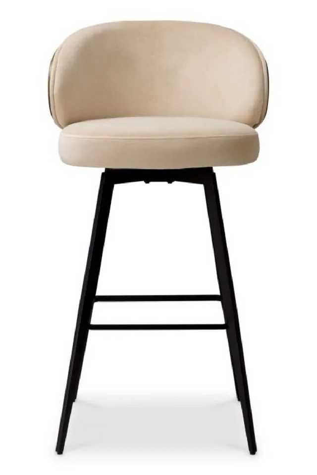 Curved-Back Beige Bar Stool | Eichholtz Camerota | Oroa.com