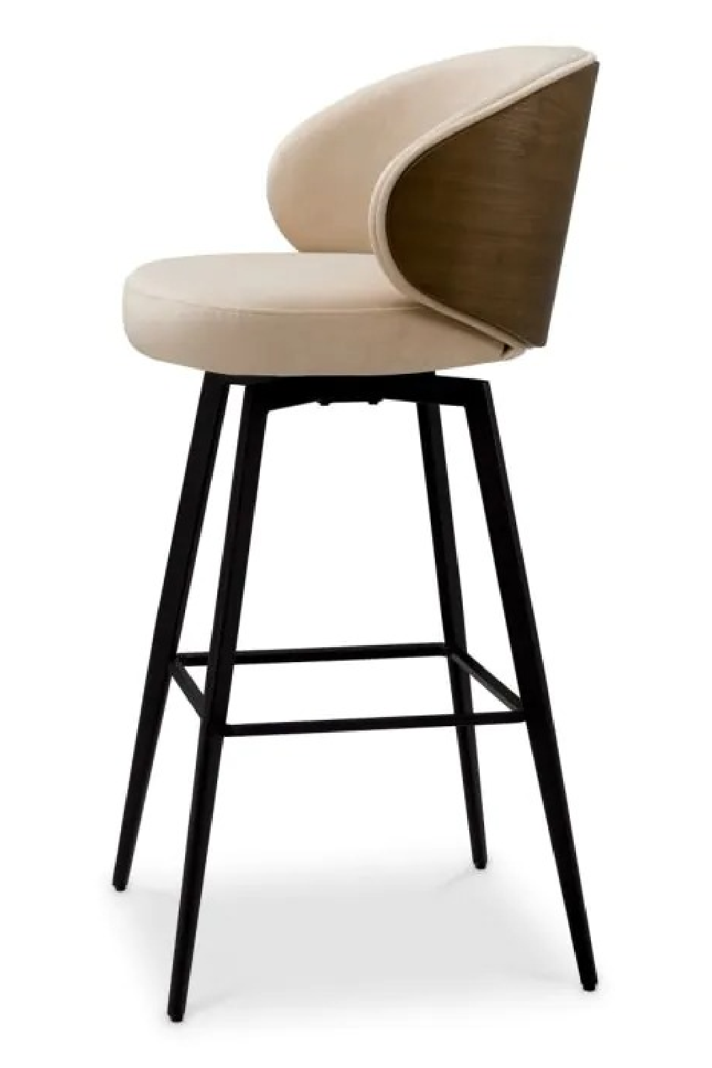 Curved-Back Beige Bar Stool | Eichholtz Camerota | Oroa.com