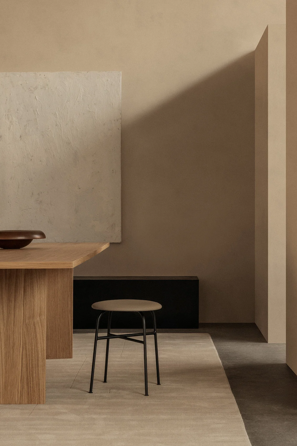 Minimalist Upholstered Seat Stool | Audo Copenhagen Afteroom | Oroa.com