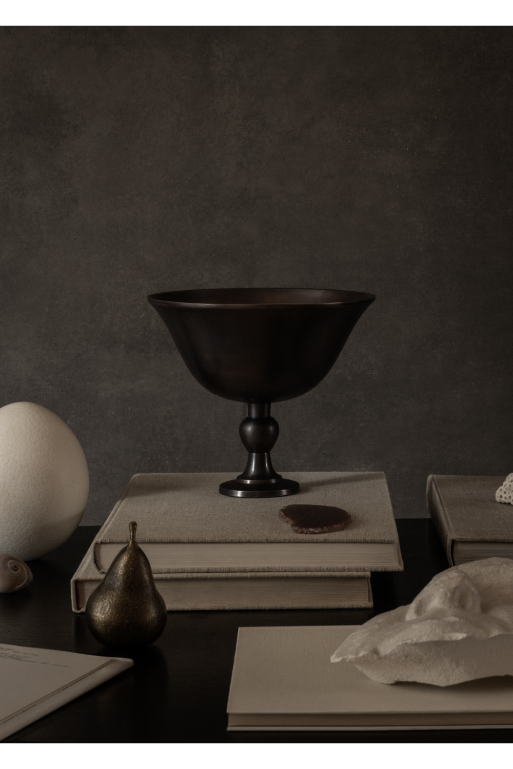 Brown Bronzed Footed Bowl | Audo Copenhagen Pavot | Oroa.com